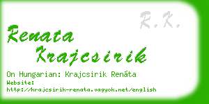 renata krajcsirik business card