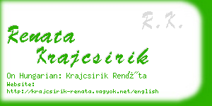 renata krajcsirik business card